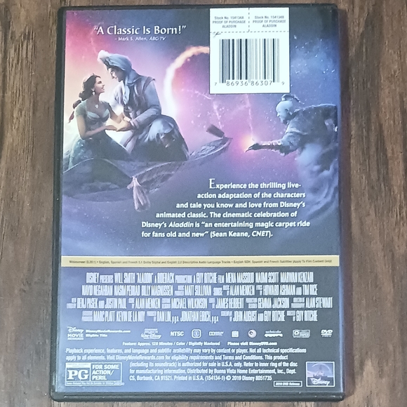 Walt Disney's ALADDIN on DVD Will Smith - Picture 2 of 2